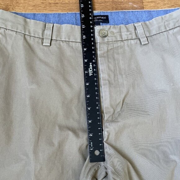 Banana Republic Emerson Chino Pants Mens Size 36 x 30.5 Khaki Flat Front Preppy - Picture 12 of 15